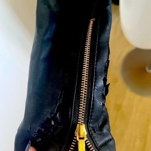 Faux leather jacket size small. Has some blemishes - see images. - Picture 5 of 6